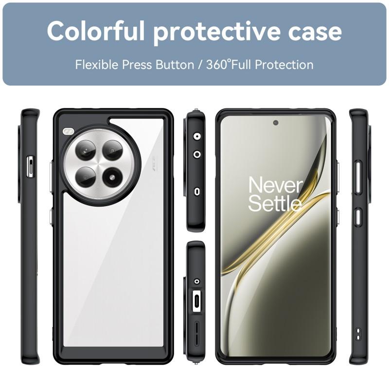 Чехол для телефона OnePlus Ace 3 Pro 5G WANLONFENG Серия XC TPU Акриловая крышка с закаленным стеклом (Большое отверстие для линзы)
