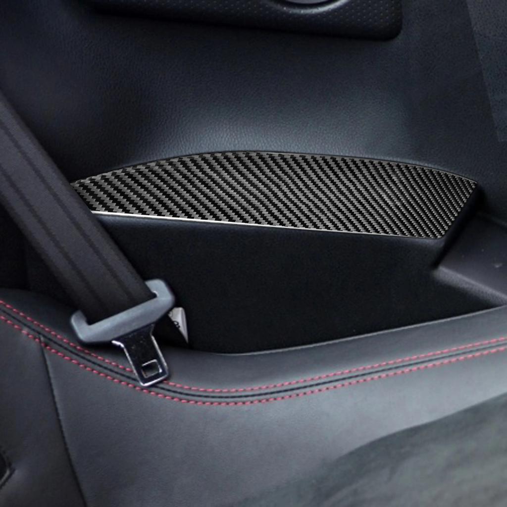2pcs for Subaru BRZ 86 2016- Car Rear Seat Armrest Panel Decor Sticker Cover Trim Auto Interior Accessories Carbon Fiber