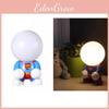 Superhero Cartoon Led Desk Lamp With Energy Saving Light For Kids Bedroom Decor