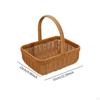Imitation Rattan Picnic Basket Vegetable Fruit Picking Flower for Candy