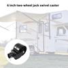 Universal 6 Inch Rotates Caster Wheel Double Wheel Rotates Casters Simple Installation Suitable for Most Trailer Jacks