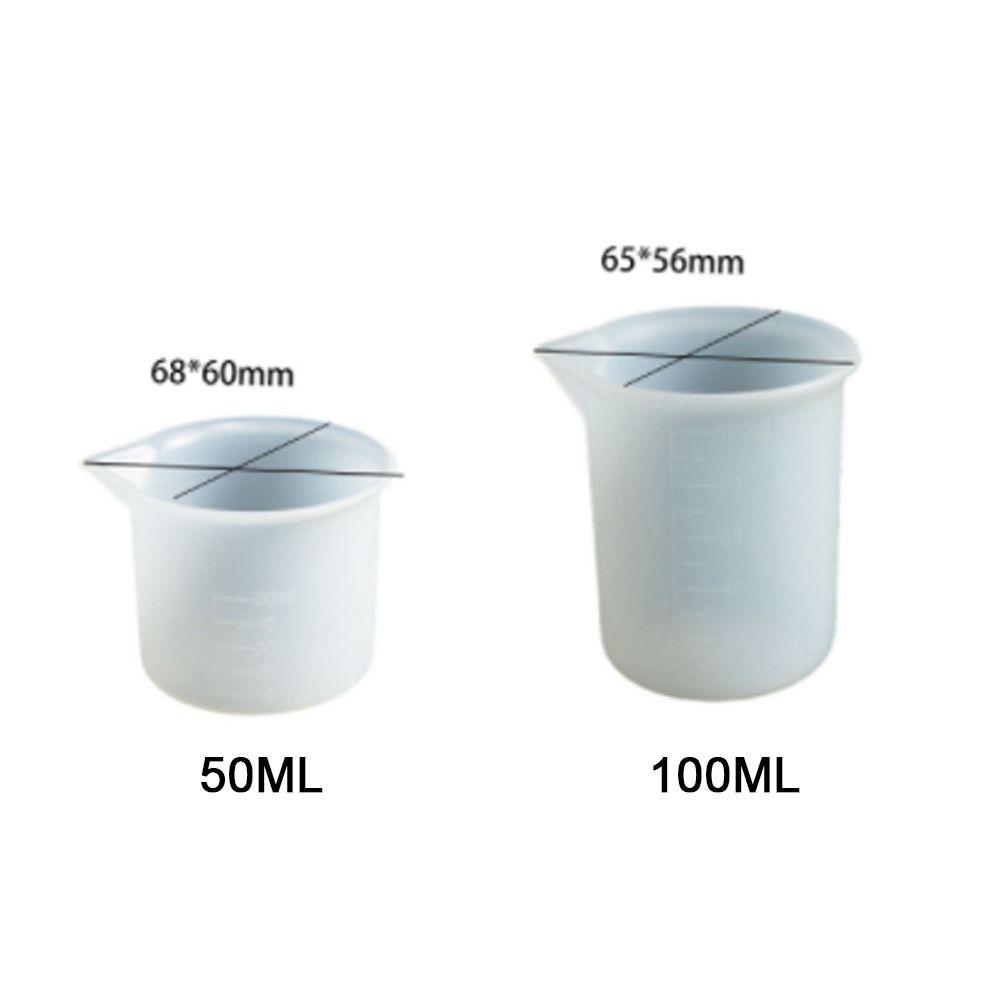 5PCS Reusable Epoxy Resin DIY Cups Mix Cup Graduated Cup DIY Silicone Measuring Cup Jewelry Making