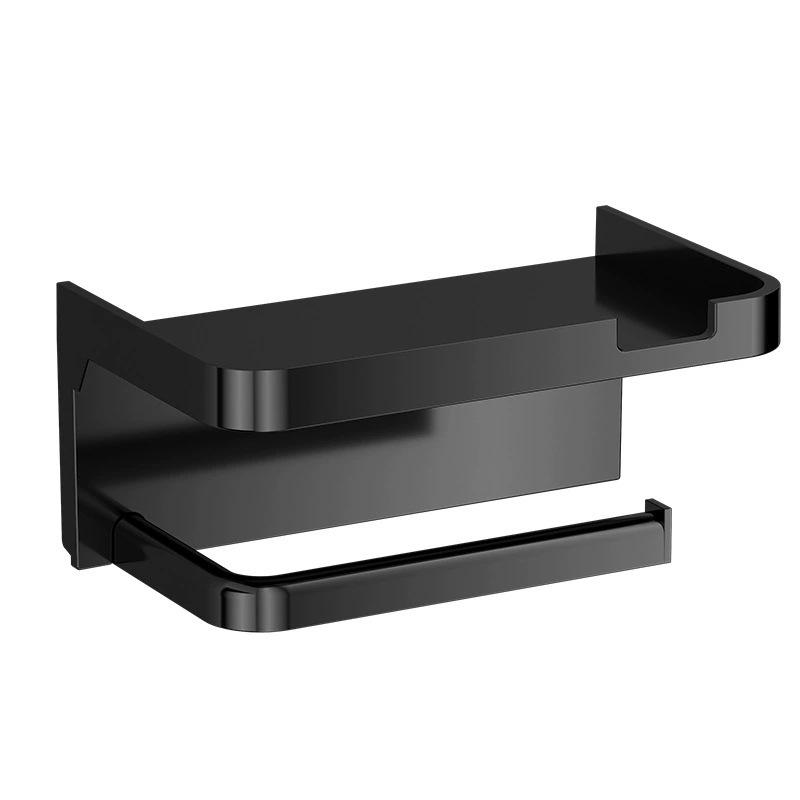 1 шт. Самоклеящийся настенный держатель для туалетной бумаги без сверления с полкой для хранения