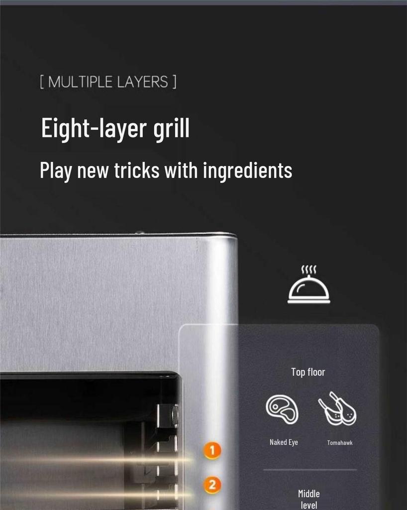 M Anpai Коммерческая электрическая высокотемпературная печь для стейков и лапши - Полностью автоматическая машина для гриля