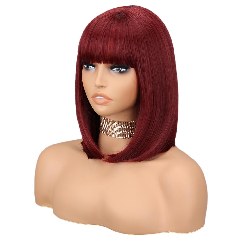 LISI HAIR Короткие парики Боб лавандового фиолетового цвета с челкой Синтетический красочный парик для косплея на каждый день для женщин из натуральных волос