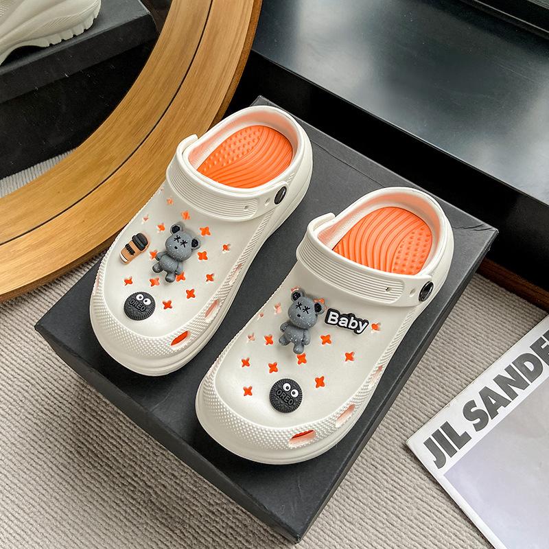 CH hole shoes новые высокие на толстой подошве нескользящие летние уличные пляжные баотоу шлепанцы для дома прохладные