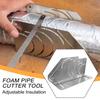 Foam Pipe Cutter Tool High Precision 45-Degree Rubber Insulation Pipe Cutter Adjustable Design Stainless Steel Rubber Pipe Insulation Cutter Guide