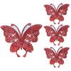 4Pcs Butterfly Car Stickers Sparkling Rhinestone Self-adhesive Easy To Apply Car Stickers for Unique Car Interior Decoration