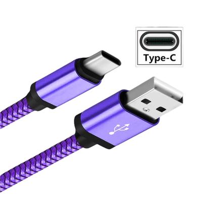 Нейлоновый плетеный кабель Type C для быстрой зарядки, зарядный кабель USB A для телефонов, планшетов, адаптеров питания, эффективный