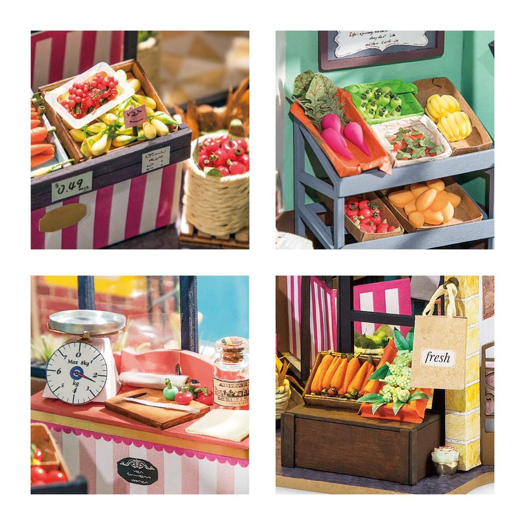 Руководство пользователя на японском языке Robotime DIY Miniature House Dollhouse DG142 Fruit Shop Tsukurunsu® [Официальная продажа/включен японский язык]