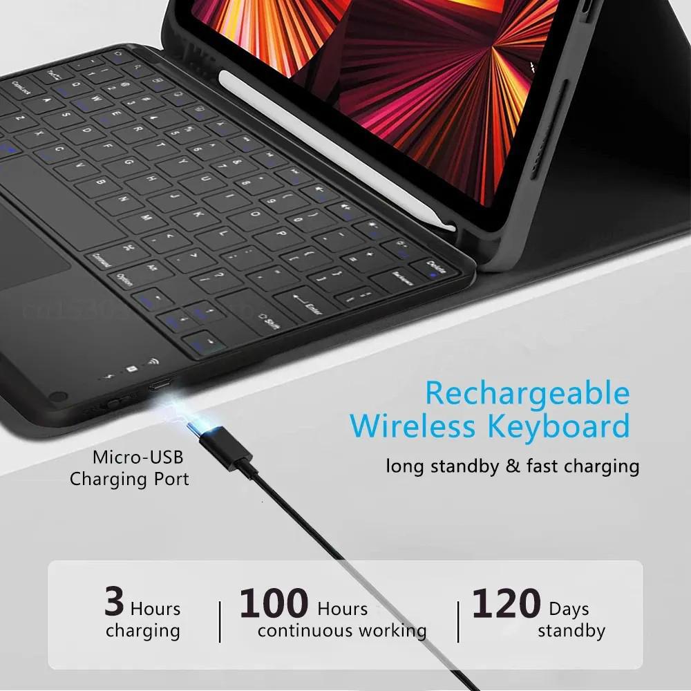Защитный чехол с Bluetooth-клавиатурой Magic для Samsung Tab S10 FE+ 10,9 дюйма.