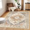 Washable Rug Vintage Rug Indoor Floor Distressed Carpet Accent Rug Lightweight Kitchen Bathroom Living Room Bedroom Dining Room