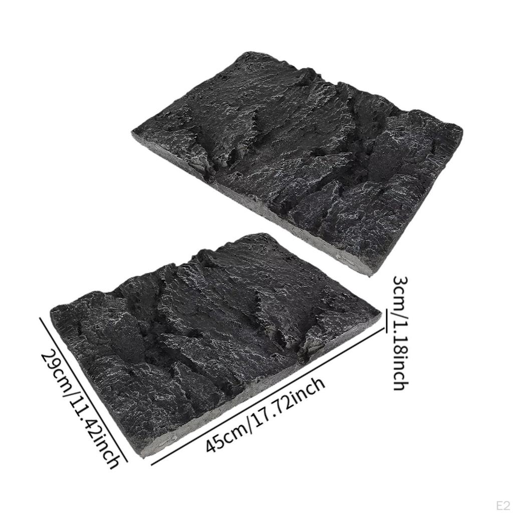 2 шт. Фоны для террариума рептилий, Декорация среды обитания змеи, Камень, Фон для аквариума для