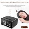 Retro LED Clock Bluetooth Speaker with 15W Wireless Charging for Hotels