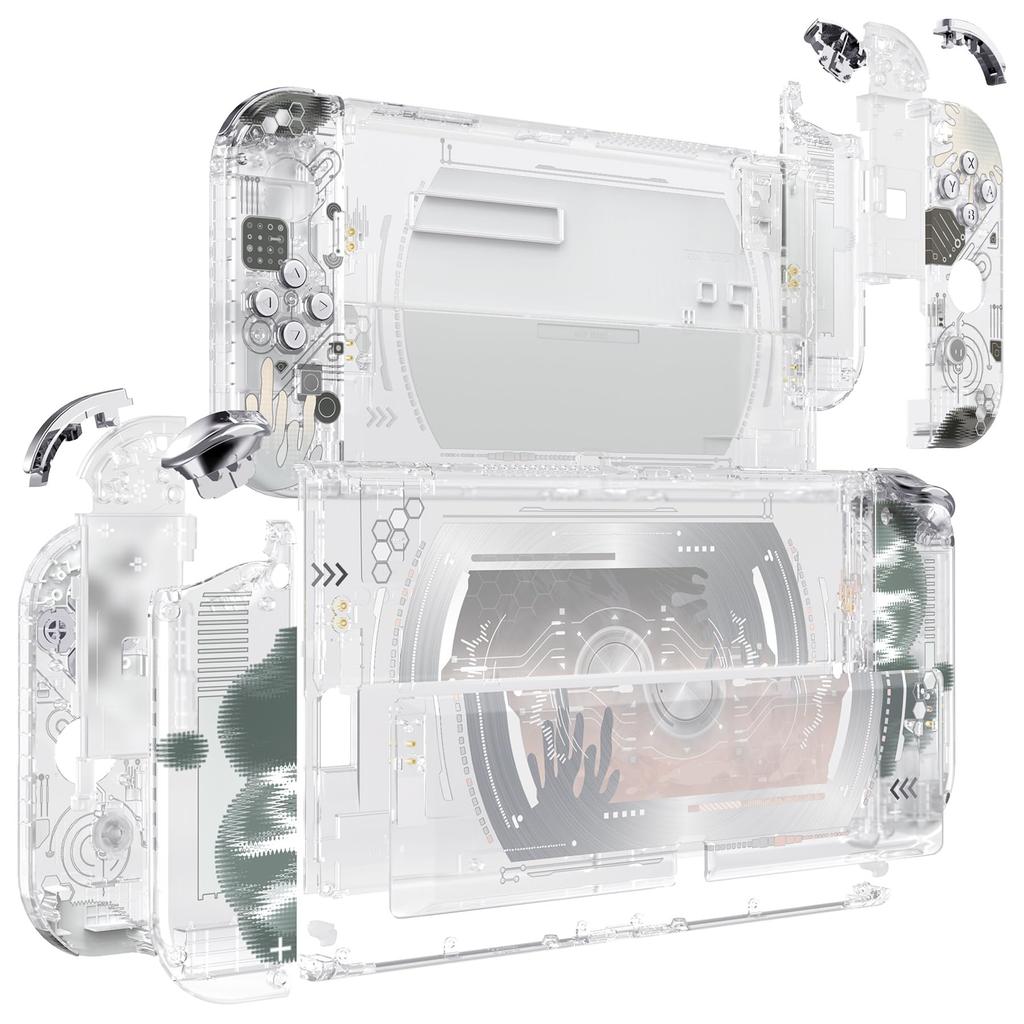 Not the Main Body Pattern Back Plate for eXtremeRate Switch Compatible with OLED PC Switch Back Switch Compatible with Switch OLED Joycon Handheld