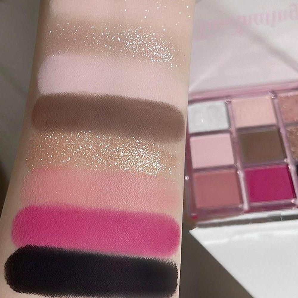 Палитра теней для век Punk Smokey Matte Glitter с 9 холодными тонами