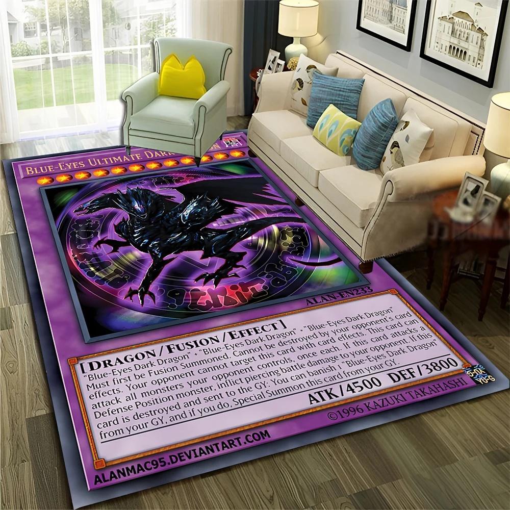 Y-Yu-Gi-Oh Аниме Ковер с Картой Монстра Мультяшный Коврик для Гостиной и Спальни Декоративный Придверный Коврик Ковер для Детской Зоны Нескользящий Ковер