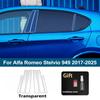 Защитная TPU пленка для стоек B и C автомобиля Alfa Romeo Stelvio 949 2017-2026 Антицарапающая наклейка Предотделанная PPF накладка Аксессуары