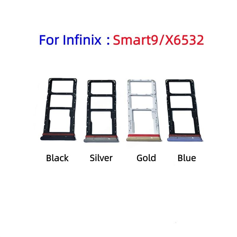 SIM Card SD Card Tray For Tecno Infinix Smart9 X6532 drawer chip card tray chip slot drawer card Holder Smart9 Sim card slot