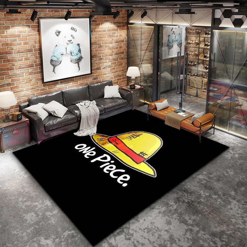 One Piece Straw Hat Pirates Carpet Rug For Living Room Bedroom Home Sofa Decoration,kids Play Nonslip Floor Mat