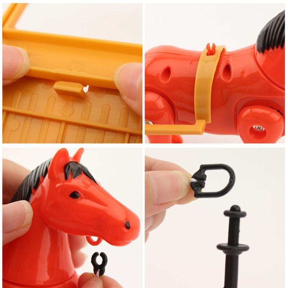 Plastic Electric Horse Model Funny Simulation Toys Horse Circling Toy Children Early Learning Tool