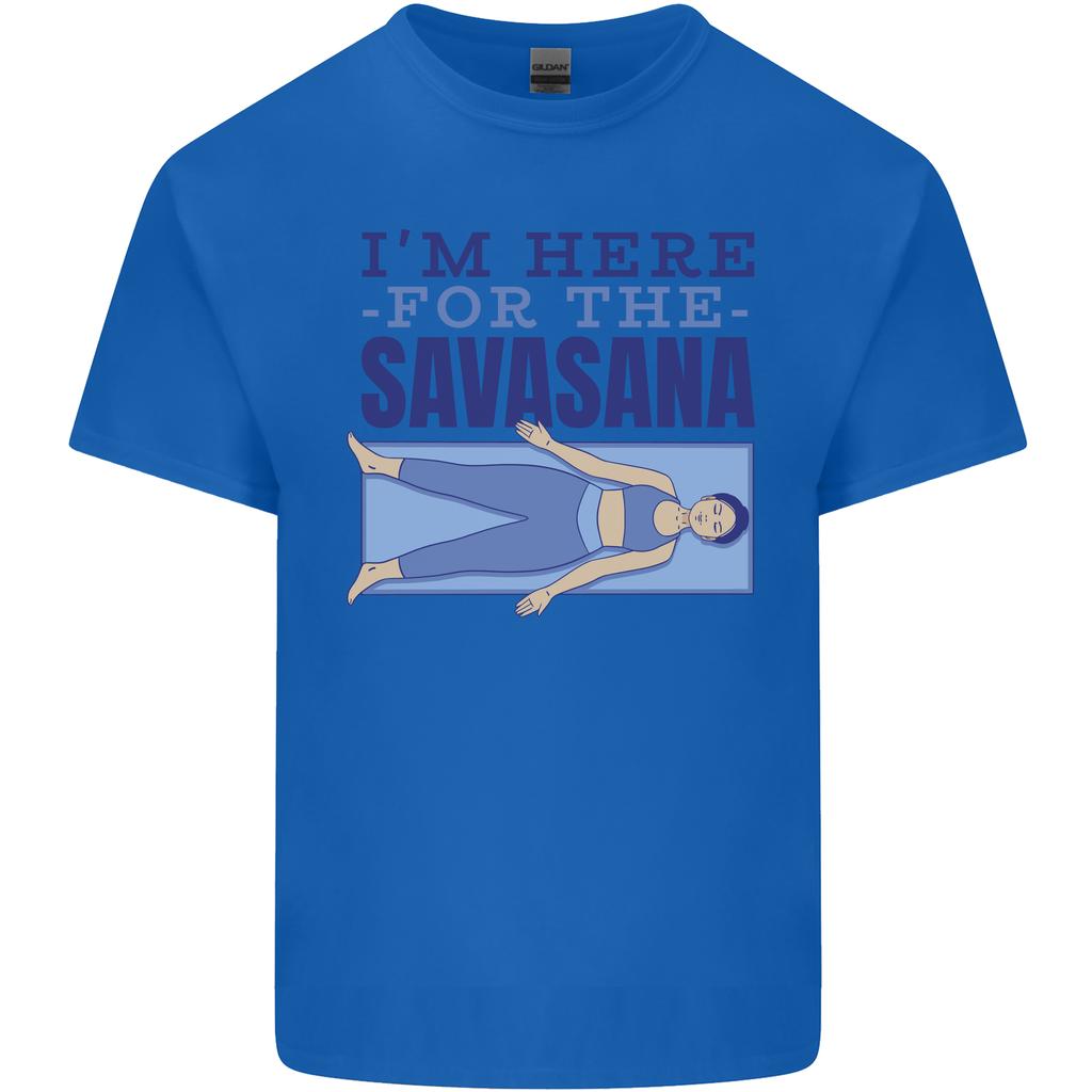 Funny Yoga Im Here For the Savasana Unisexs Light Cotton TShirt