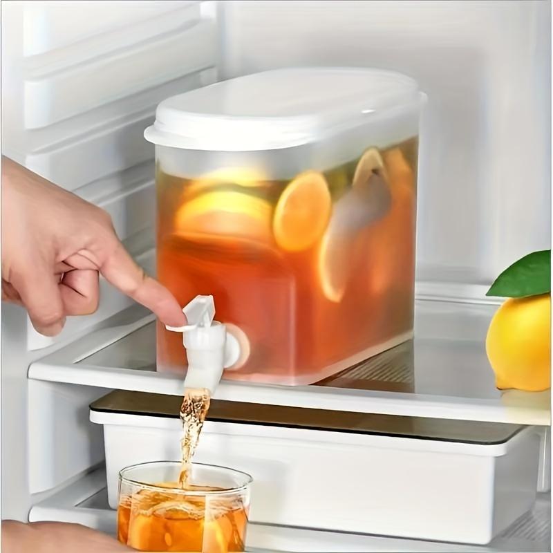 1pc, Refrigerator Cooler, Summer Cooling Large Capacity Fruit Tea Kettle with Tap, Barware, Kitchenware