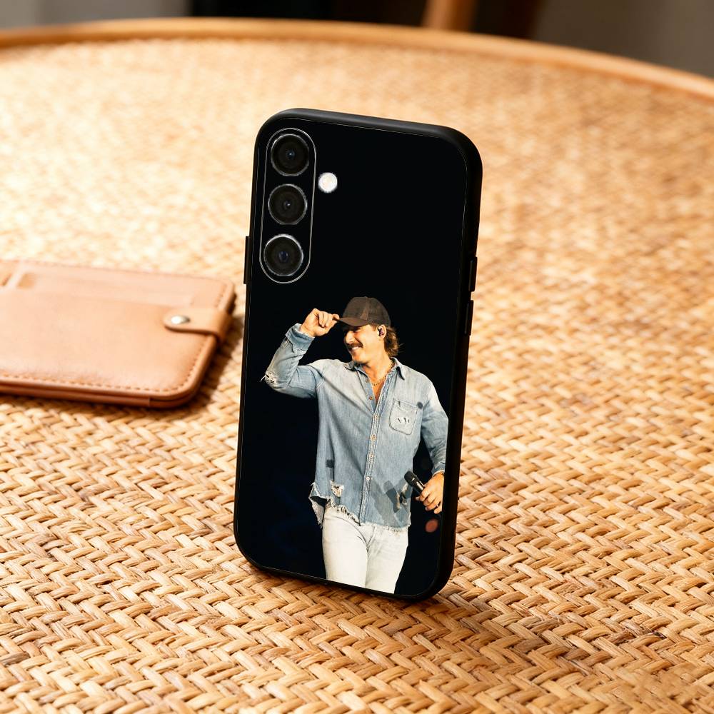 1PC M-Morgan Wallen Singer Phone Case For Samsung A73,72,71,A52,51,40,41,A22,A32,31,A13, Soft Black Shell