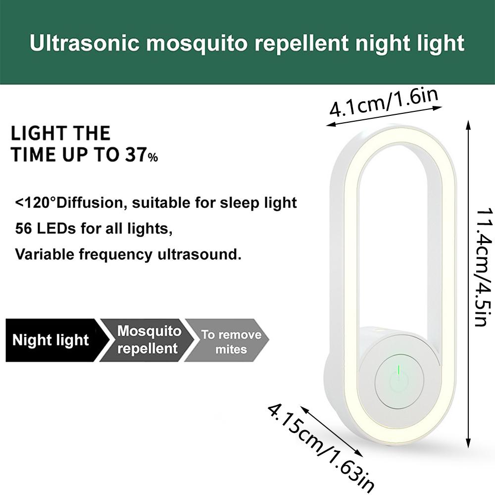 Новый уничтожитель комаров со светодиодной подсветкой для кемпинга, спальни, кухни, офиса, дома (белый)