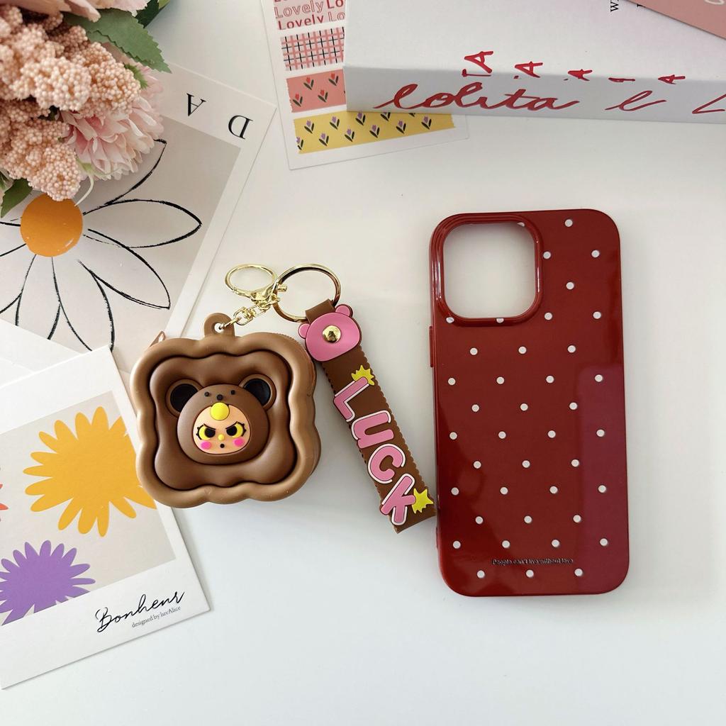 Креативный трехмерный мультяшный кошелек для монет, милый силиконовый маленький квадратный кошелек, мини-брелок, подвеска для студенческого рюкзака, сумка-подарок