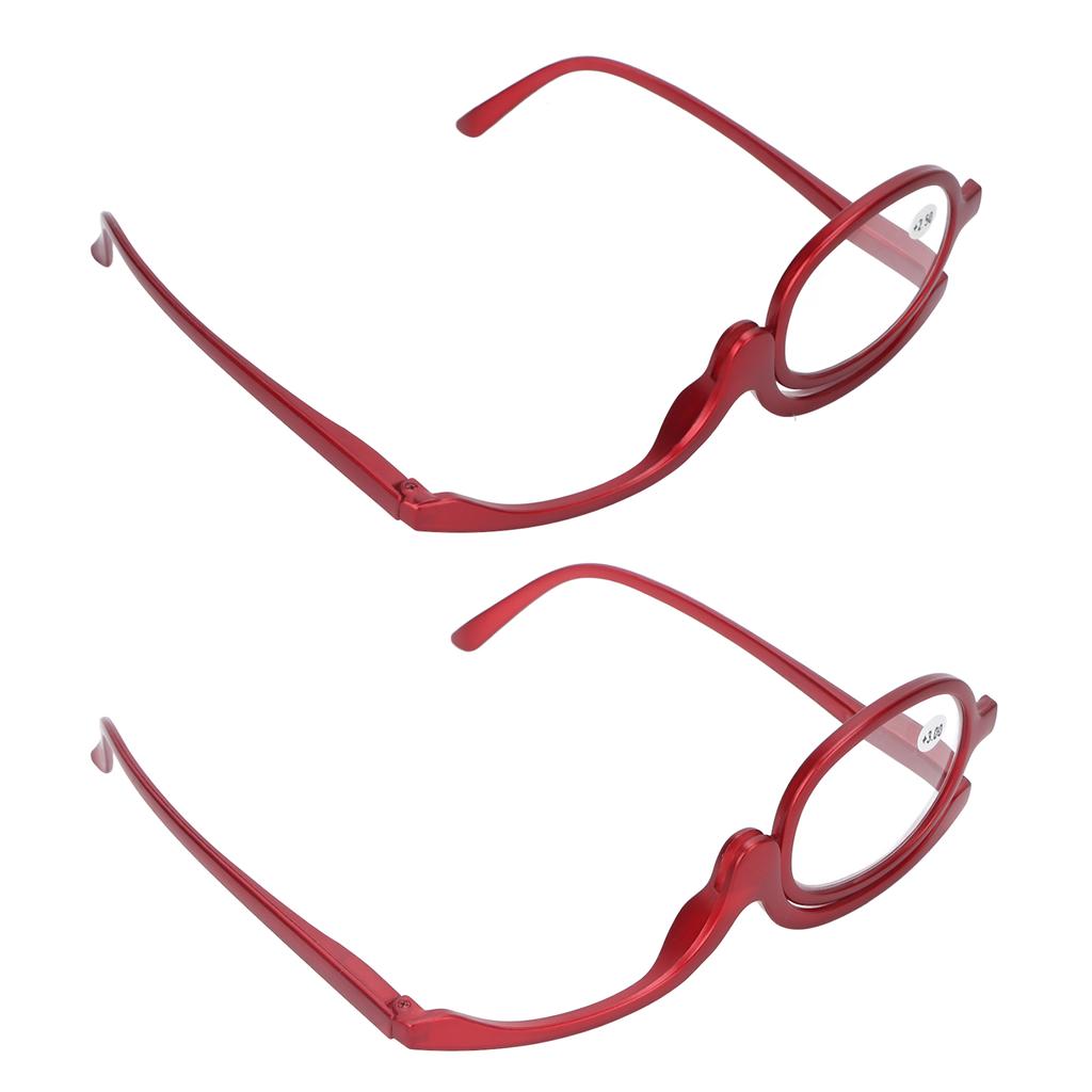 Увеличительные очки для макияжа, вращающиеся модные очки для макияжа глаз с одной линзой для женщин, красные