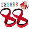 2Pcs Padded Figure 8 Straps Deadlift Weight Lifting Wrist Straps Anti-Slip Sport Fitness Power Lifters Workout Pull-Ups Straps