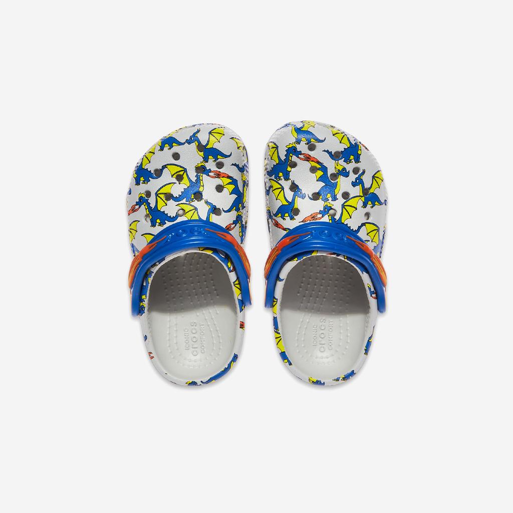 [Crocs] Classic Dragon Graphic Clog Toddler [CRS212514-ATMOSPHERE]
