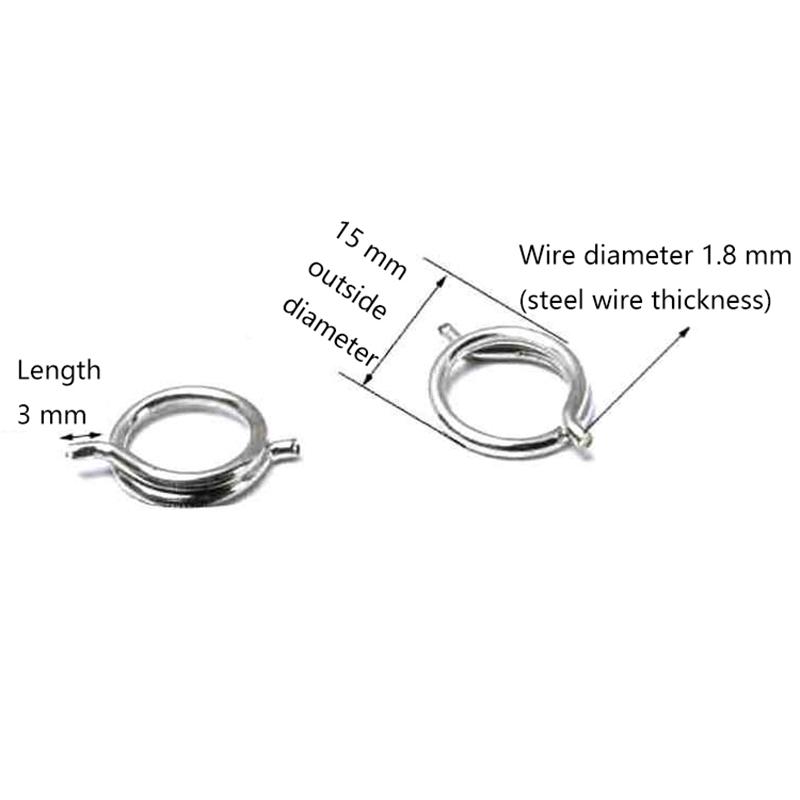 2Pcs Chicken Bone Scissors Accessories Spring Wire Diameter 1.8Mm Outer Diameter 15Mm Nickel Plated Steel Torsion Spring