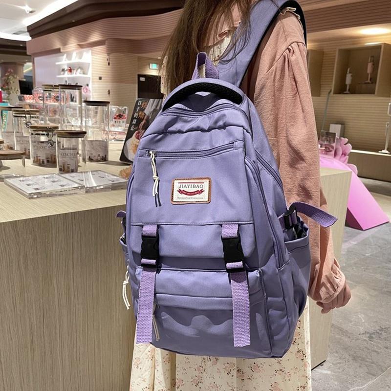 IELGY Large-capacity Waterproof Korean Style Backpack Female Student Casual Computer Bag Foreign Style All-match Backpack