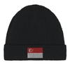 Bonnet Drapeau Singapour En Noir