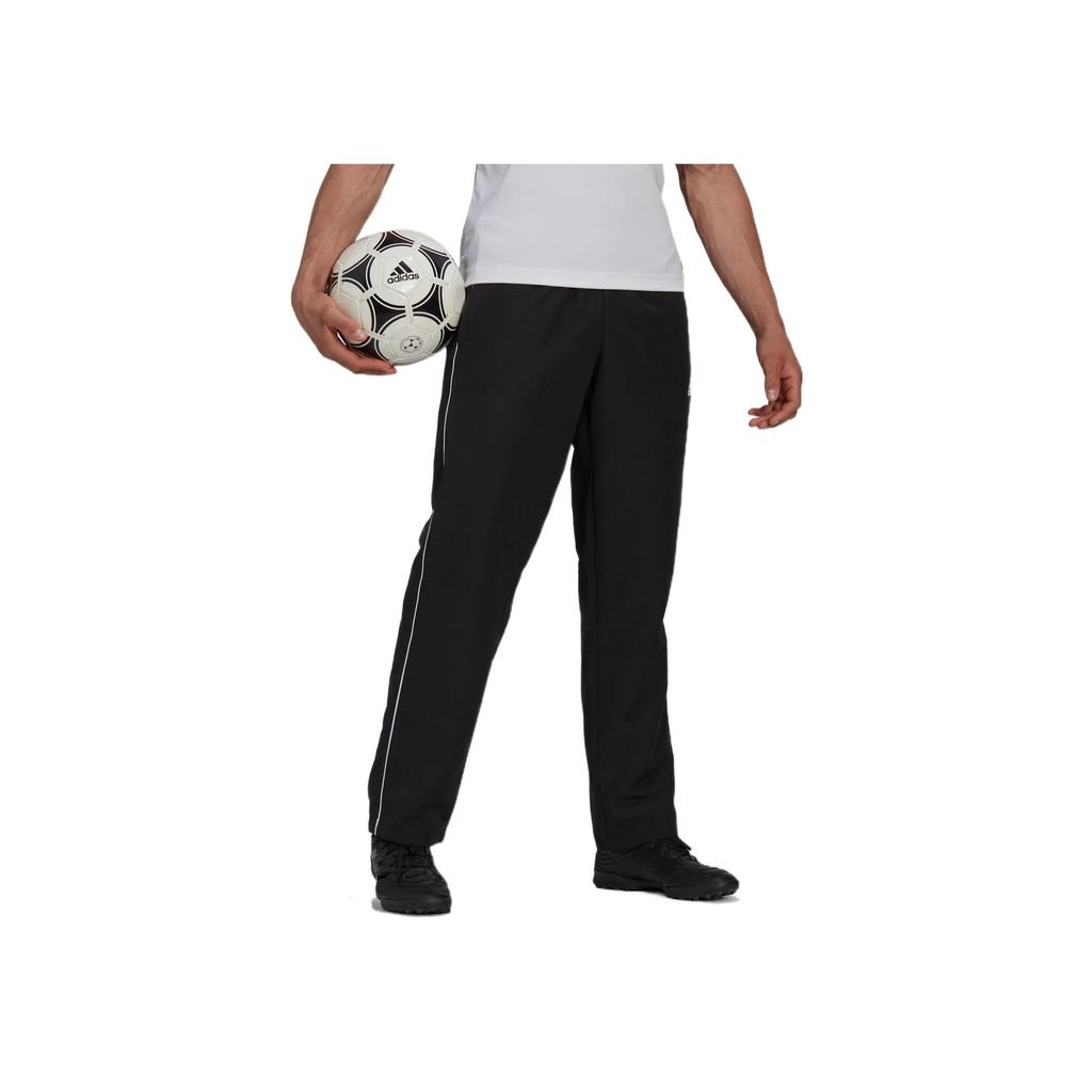 Adidas Презентационные брюки Core18 с маленьким логотипом, однотонные спортивные брюки с прямыми штанинами, мужские брюки черного цвета CE9045