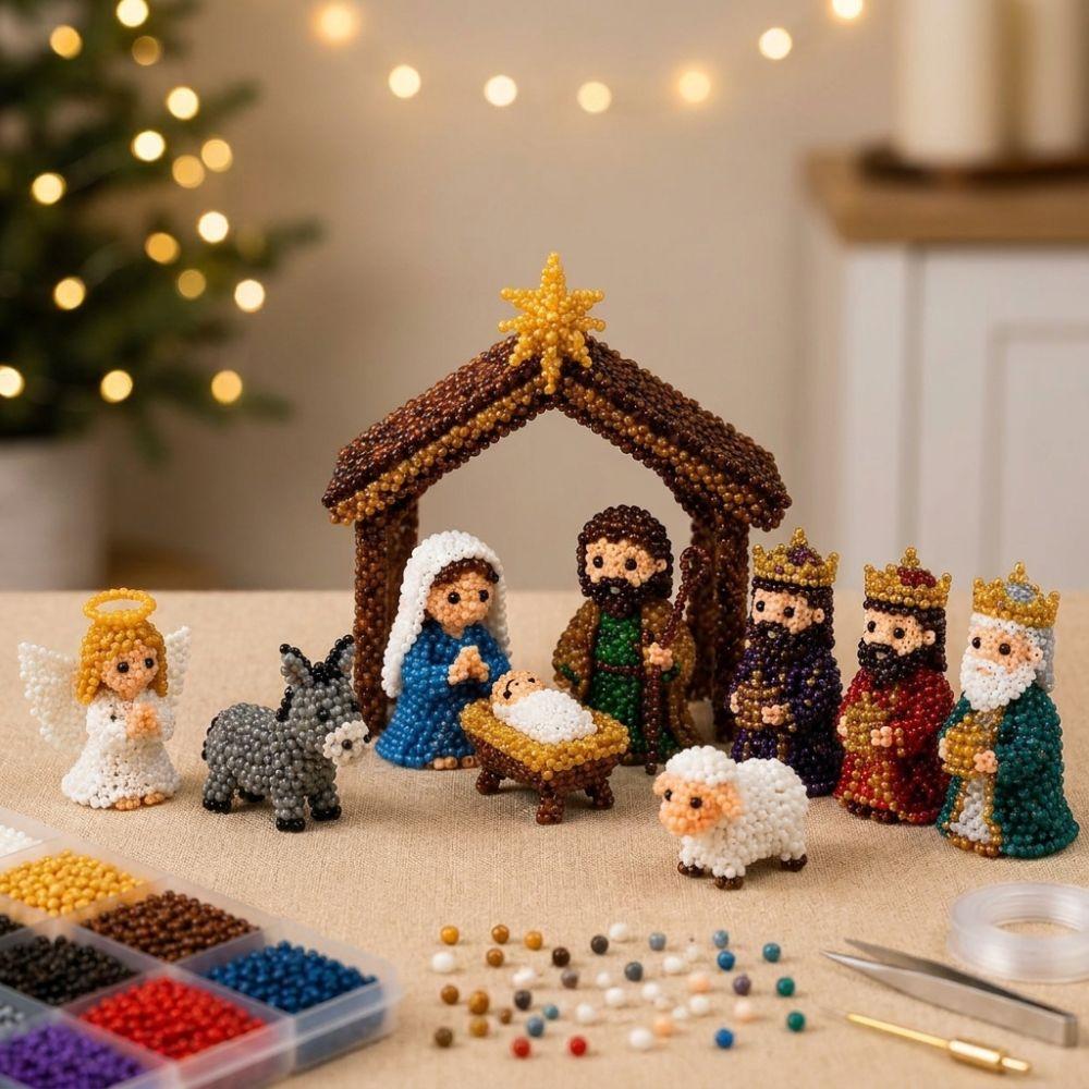 Educational Toy Handmade Bead Art Set Gnome Bead Doll Making Supply  School Project