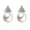 Pyramid Earrings Crown Pearl Diamond Temperament Women's Earrings Ear Jewelry