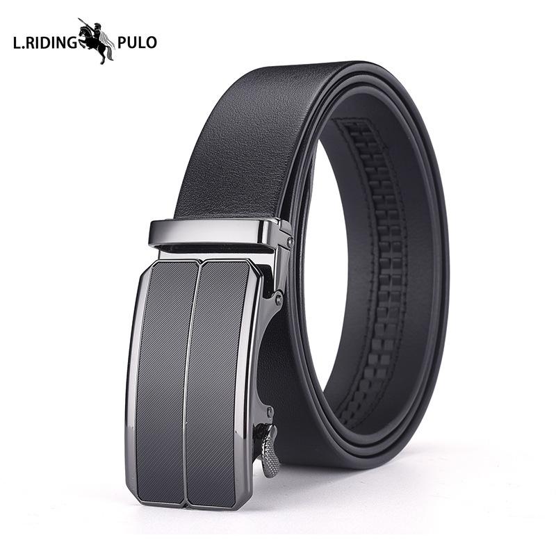 Высококачественный кожаный ремень Мужской ремень Автоматическая пряжка Натуральная коровья кожа Простой Повседневный Универсальный Деловой Мужской ремень