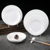 Round White Disc Fall-resistant Dinner Plate Household Melamine White Dish  Restaurant