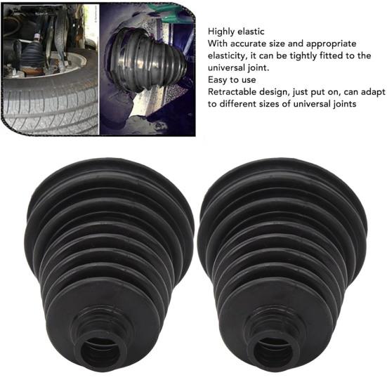 2 шт. Комплект пыльников ШРУСа с 4 хомутами из нержавеющей стали, 6 кабельными стяжками, силиконовый водонепроницаемый пылезащитный комплект для ремонта пыльников полуоси для универсального автомобиля