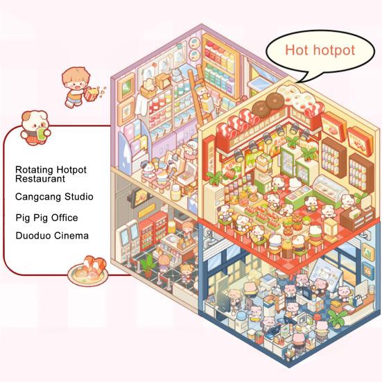 Книга с миниатюрными сценами, яркая цветная книга с миниатюрными сценами и пинцетом, набор 3D-наклеек, игривые декоративные наклейки