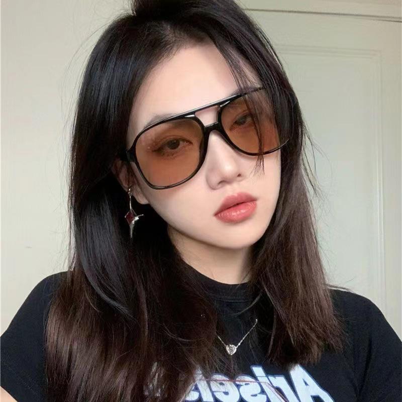 Hip-hop Sunglasses New Double-beam Frame Sunglasses Trend Women's Glasses Men's Sunglasses