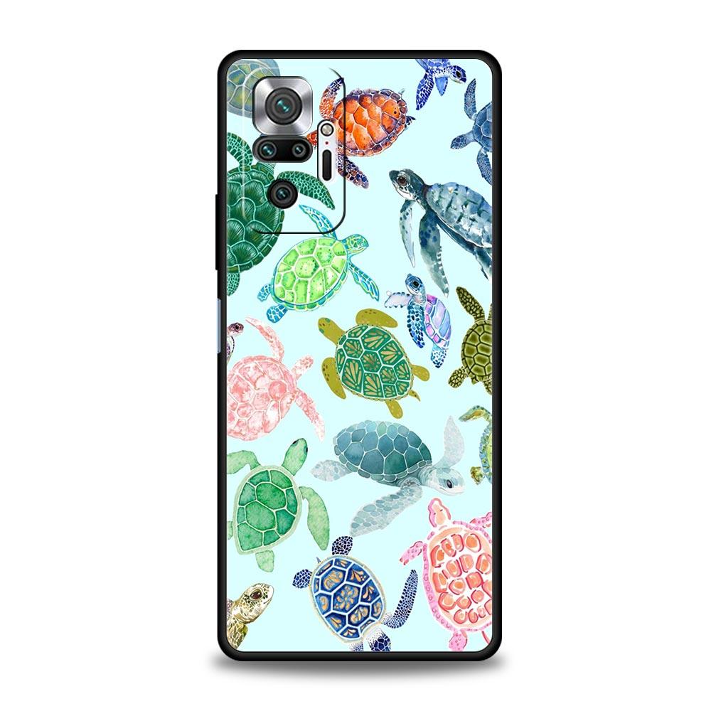 Чехол для телефона для Xiaomi Redmi Note 14 13 12 Pro Plus 5G 9S 9 10 11 4G 14C 13C 12C 10C 9C 9A, мягкий чехол, тема «Морская жизнь»