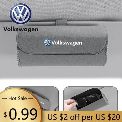 Для VOLKSWAGEN VW Автомобильный футляр для очков Автомобильный зажим для очков на солнцезащитный козырек Держатель для карт и билетов Многофункциональный держатель Для VW Volkswagen Golf P