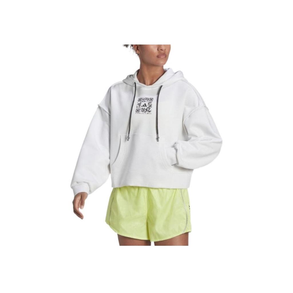 Adidas Printed Hoodie Women Tops White HB1448