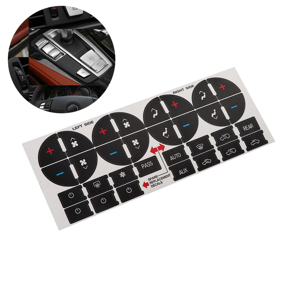 1 шт. наклейки для ремонта кнопки AC для автомобилей GMC GMC-исправление разрушенного выцветшего центра управления кондиционером автомобиля