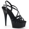 Women's Shoes High Heel Sandals Sexy Fashion Thin Heel Open Toe Cross Thin Band Black 15cm Heel 5cm Platform YKC