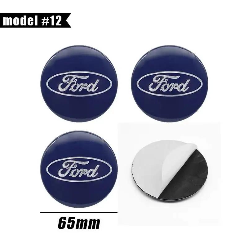 4pcs 56/60/65mm Car Styling Wheel Center Hub Caps Stickers Badge For Ford Focus Fiesta Mondeo Fusion Explorer Escape Edge Kuga DFTGX1
